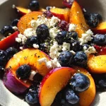 Blueberry Peach Feta Salad