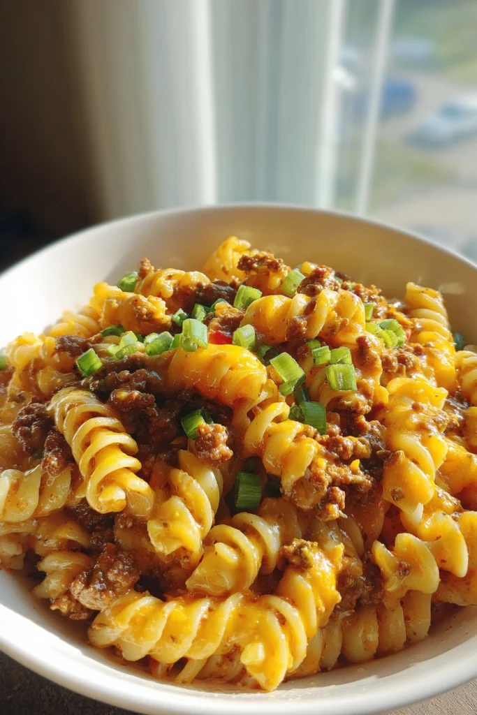 Cheesy Sloppy Cheeseburger Pasta