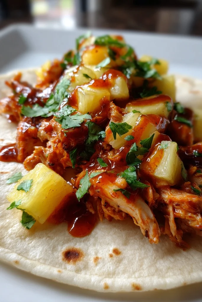 Chipotle Pineapple Chicken Tacos