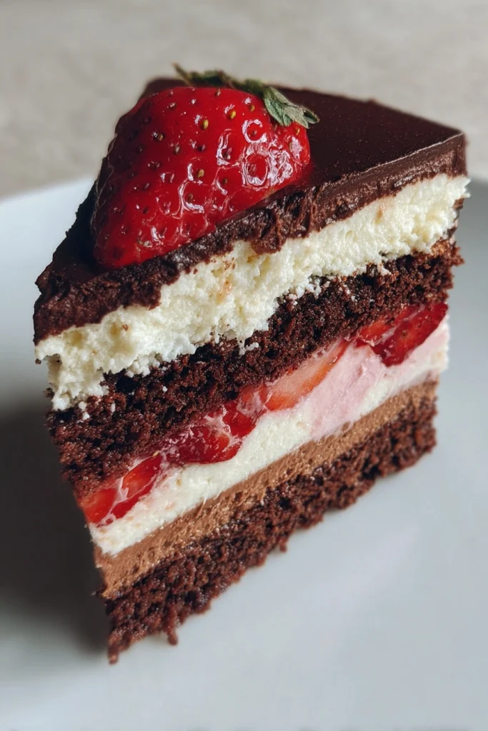 Classic Neapolitan Mousse Cake