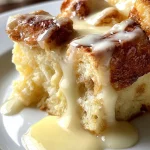 Custard Bread Pudding with Vanilla Sauce