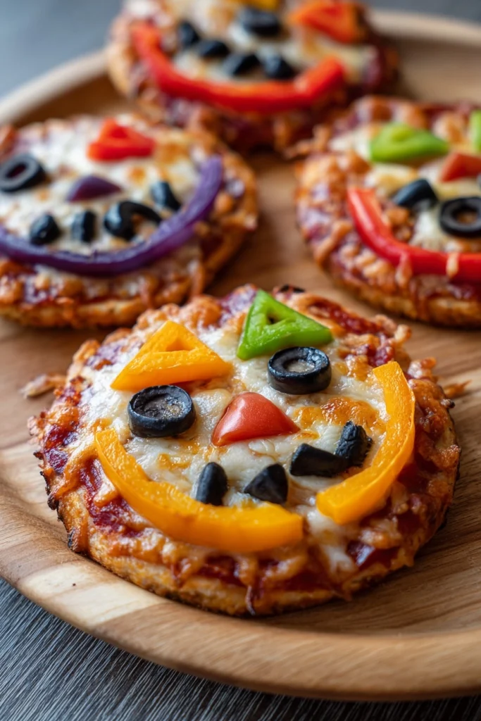 Easy Mini Halloween Pizzas