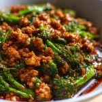 Honey Sriracha Ground Chicken and Broccoli