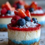 Patriotic Mini Cheesecakes