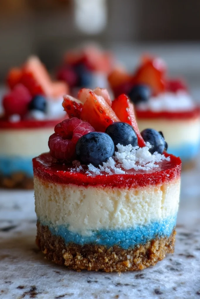 Patriotic Mini Cheesecakes