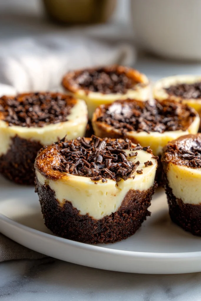brownie cheesecake cup