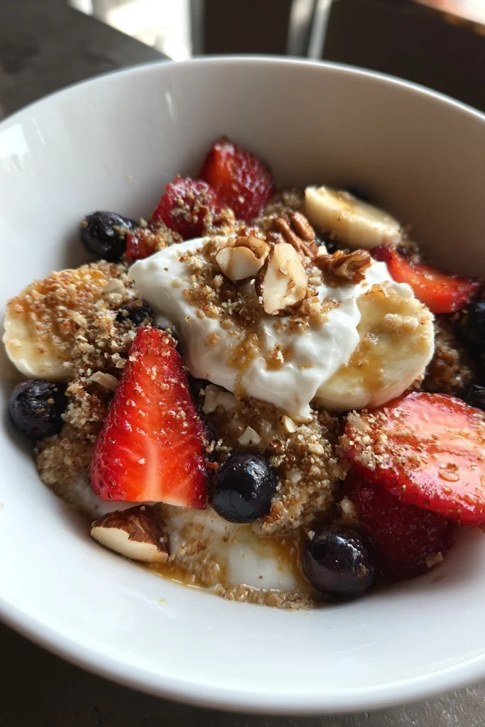Baked Protein Pancake Bowls