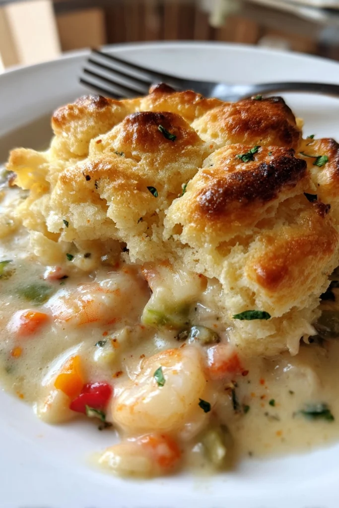 Cheddar Bay Biscuit Seafood Pot Pie