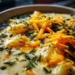 Cheddar Garlic Herb Potato Soup
