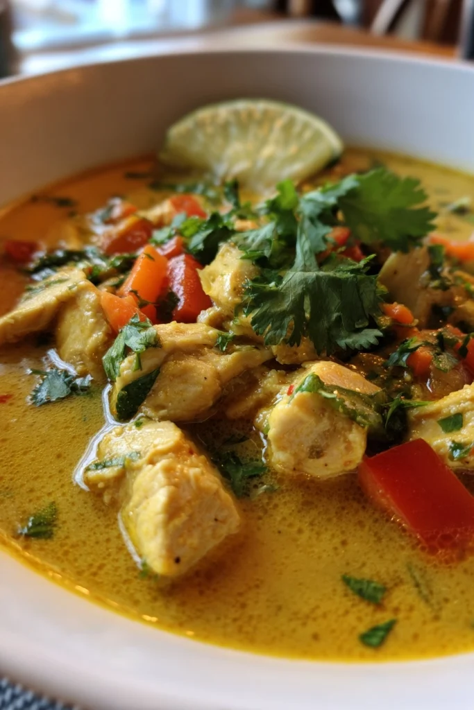 Easy Thai Chicken Curry Soup