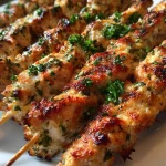 Garlic Parmesan Chicken Skewers