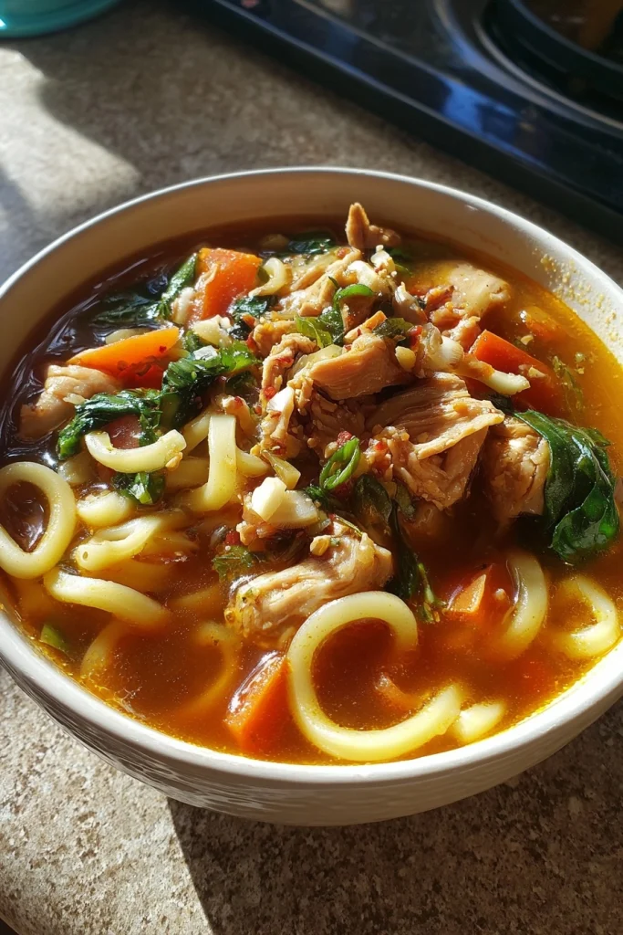 Ginger Garlic Chicken Noodle Soup