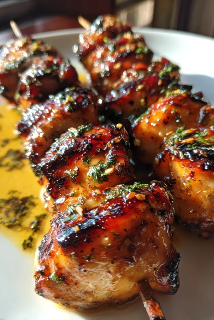 Honey Garlic Chicken Skewers