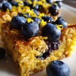 Lemon Blueberry Baked Oatmeal