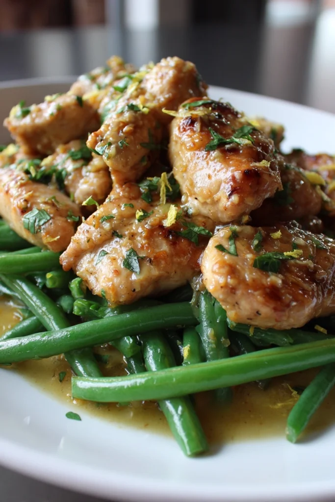 Lemon Garlic Butter Chicken & Green Beans Skillet