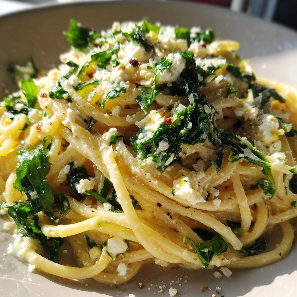 Lemon Ricotta Pasta with Arugula