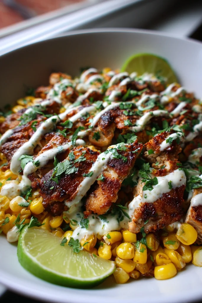 Mexican Street Corn Chicken Bowl
