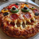 Monster Face Pizza