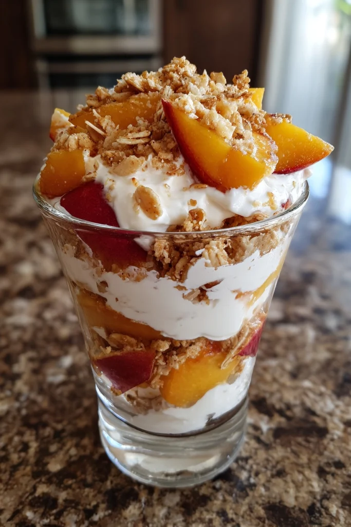 Peaches and Yogurt Parfait