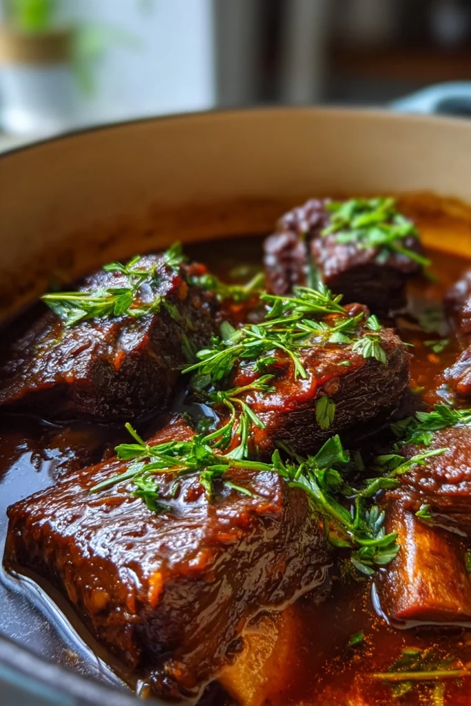Red Wine Braised Short Ribs (Dutch Oven)