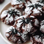 Spider Chocolate Crinkle Cookies