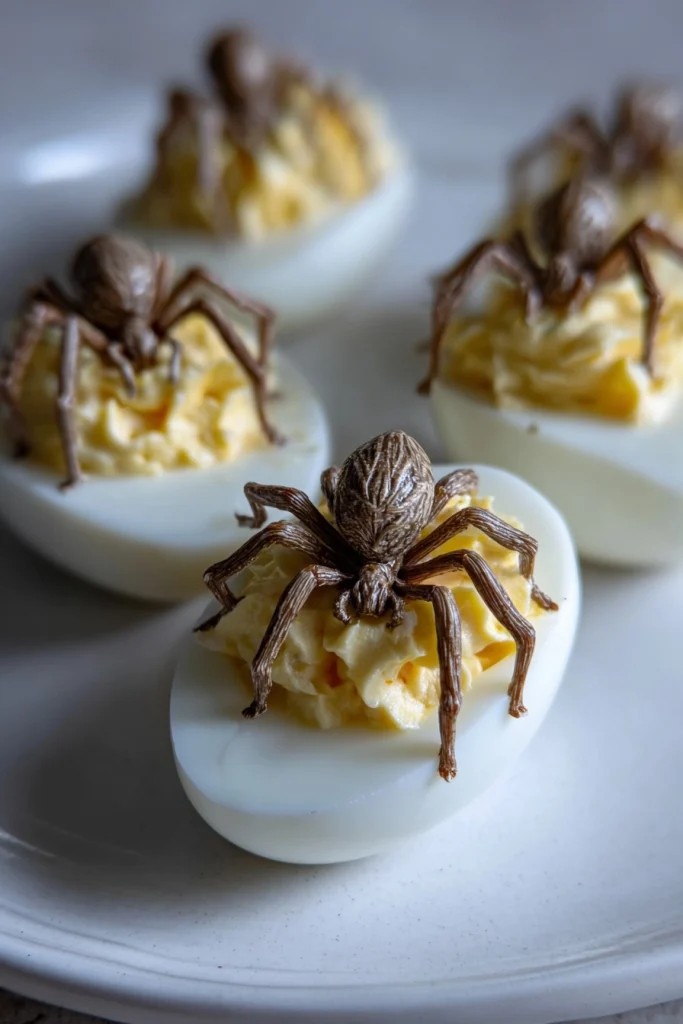 Spider Deviled Eggs