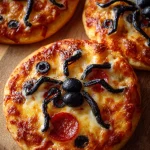 Spooky Spider Pizzas
