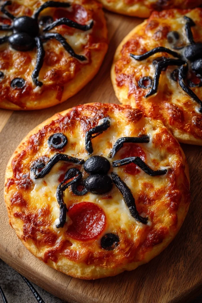 Spooky Spider Pizzas
