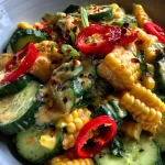 Street Corn Creamy Cucumber Salad