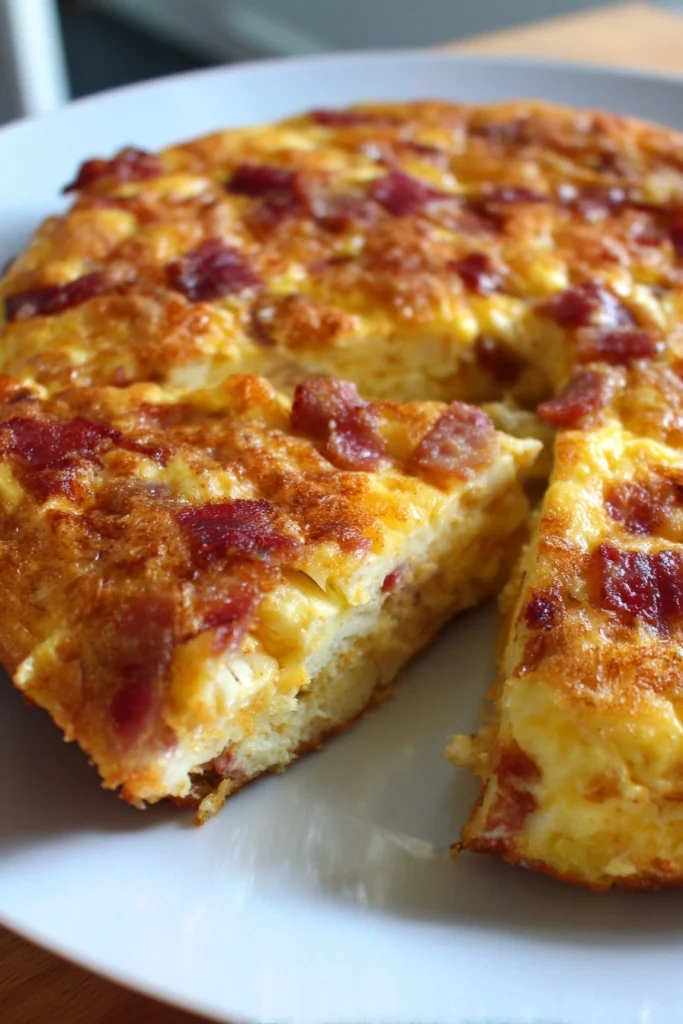 bacon & cheese frittata