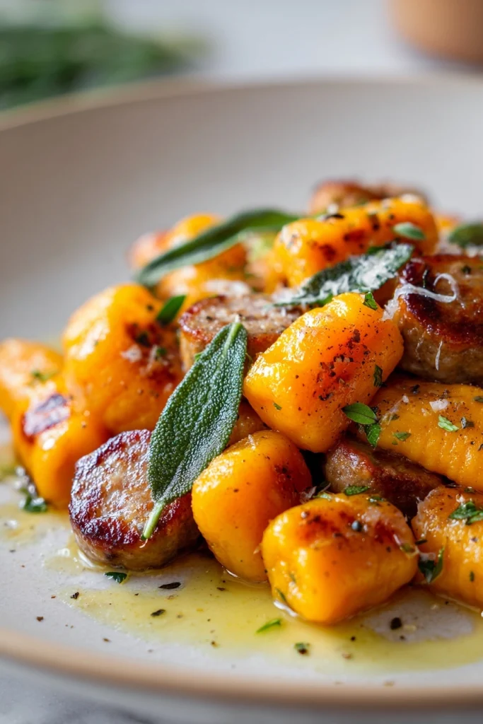 butternut squash gnocchi with sausage