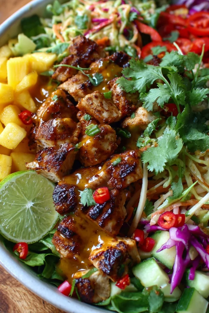chili lime chicken bowls