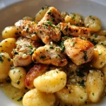 garlic chicken gnocchi skillet