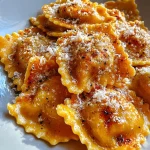 homemade pumpkin ravioli