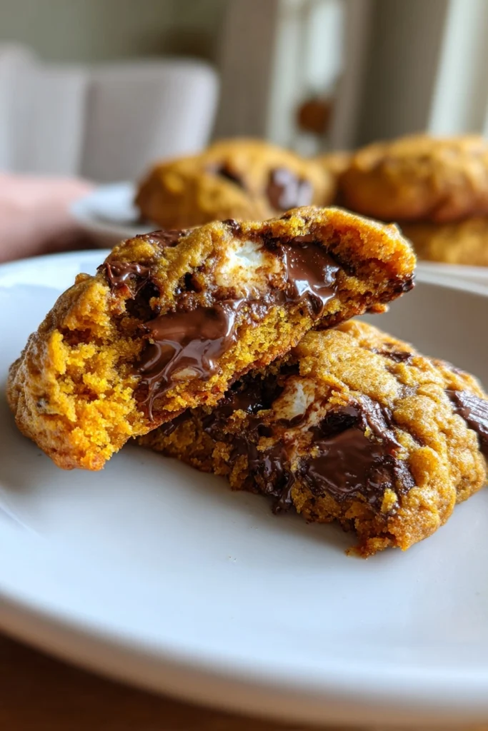 pumpkin s’mores cookies