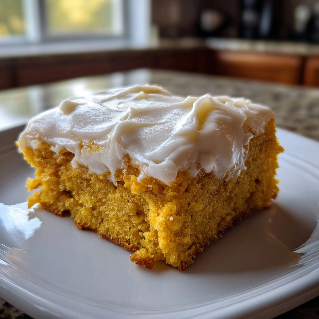 pumpkin squares with frosting