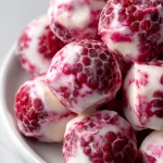 raspberry frozen yogurt bites