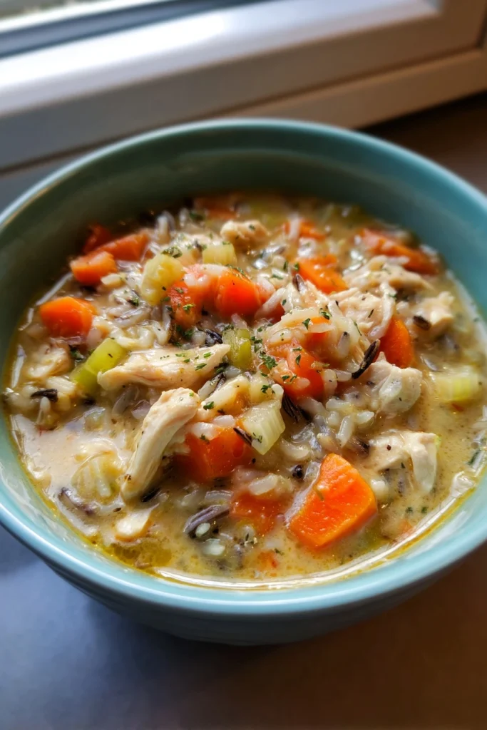 slow cooker chicken wild rice soup