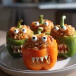 stuffed bell peppers creepy faces