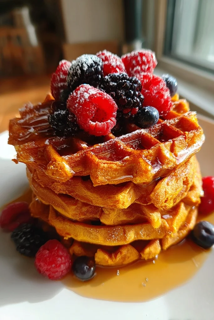 vegan sweet potato waffles