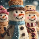 Cheese Stick Snowmen