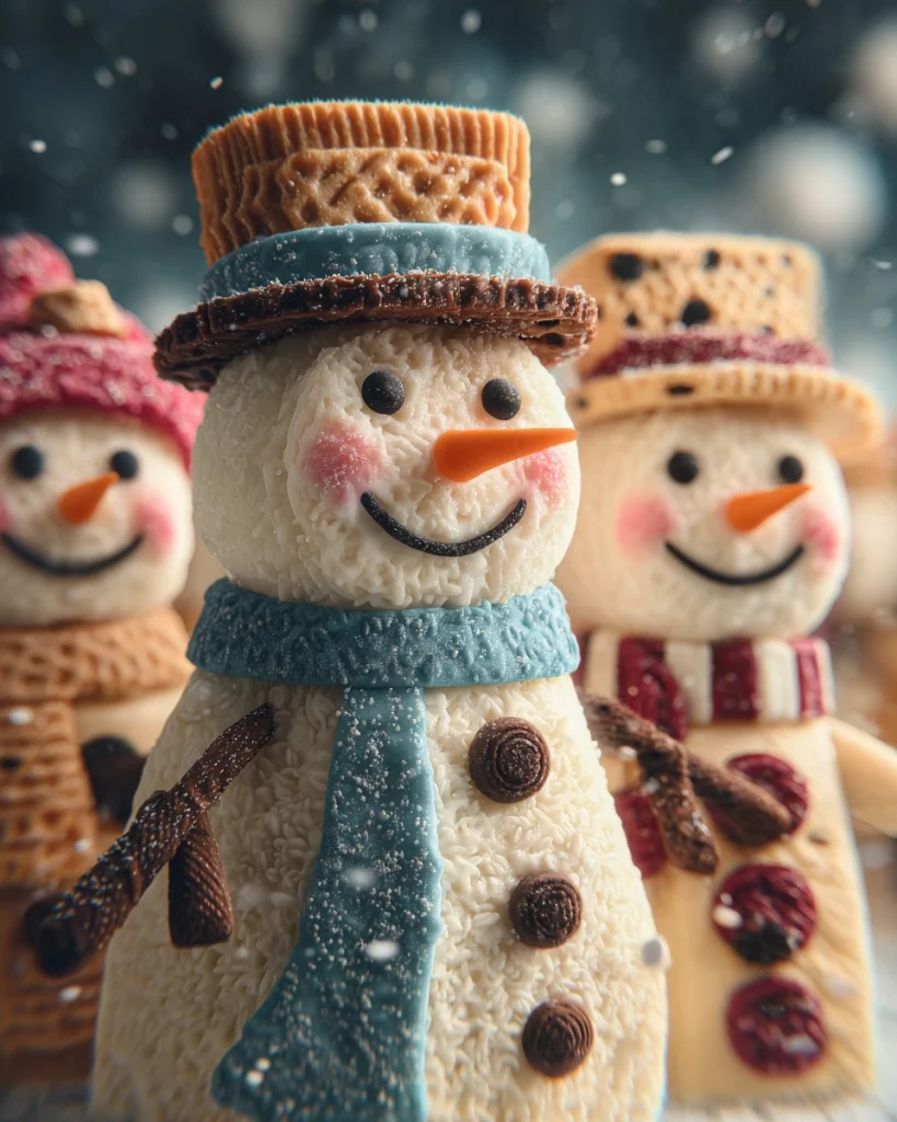Cheese Stick Snowmen