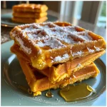 Classic Sweet Potato Waffles With Maple Syrup