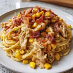 Creamy Chicken and Corn Pasta with Bacon