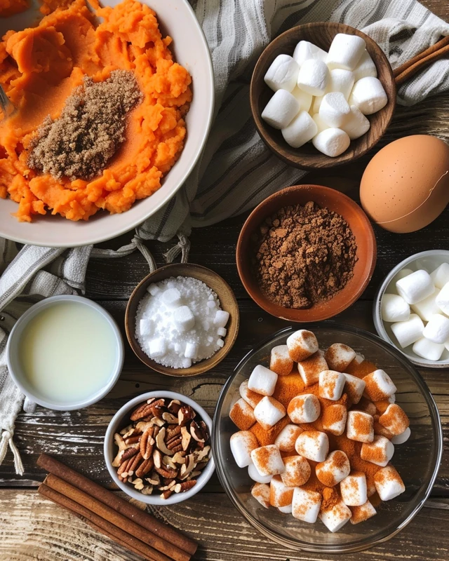 Ingredients for Classic Sweet Potato Casserole
