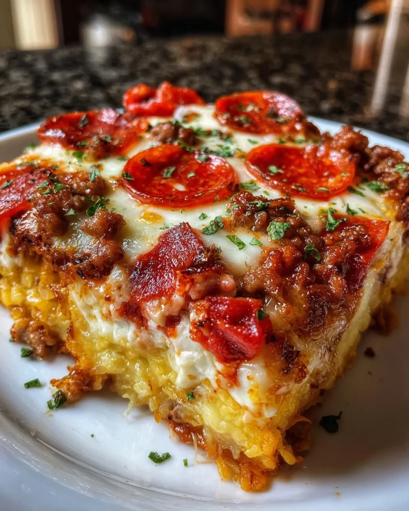 Low Carb Pizza Casserole - Gluten Free