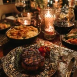 New Year's Eve Dinner Party Table Setting