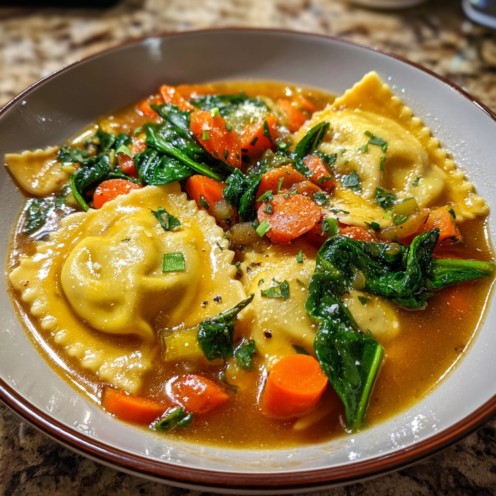 One Pot Ravioli Soup