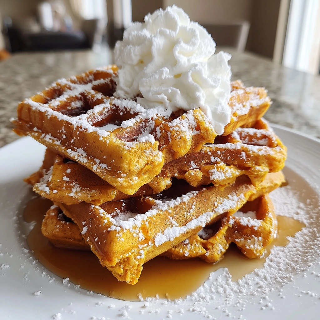 Pumpkin Spice Sweet Potato Waffles