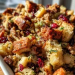 Sausage, Apple, and Cranberry Gluten Free Stuffing | Hot Pan Kitchen